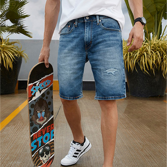 https://www.fineclothes.in/products/men-blue-washed-distressed-denim-shorts