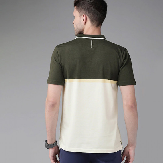 https://www.fineclothes.in/products/men-olive-green-yellow-colourblocked-polo-collar-active-fit-t-shirt
