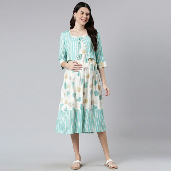 https://www.fineclothes.in/products/women-off-white-green-floral-maternity-a-line-midi-dress
