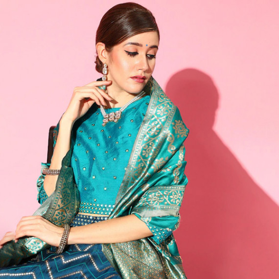https://www.fineclothes.in/products/women-navy-blue-embellished-ready-to-wear-lehenga-blouse-with-dupatta