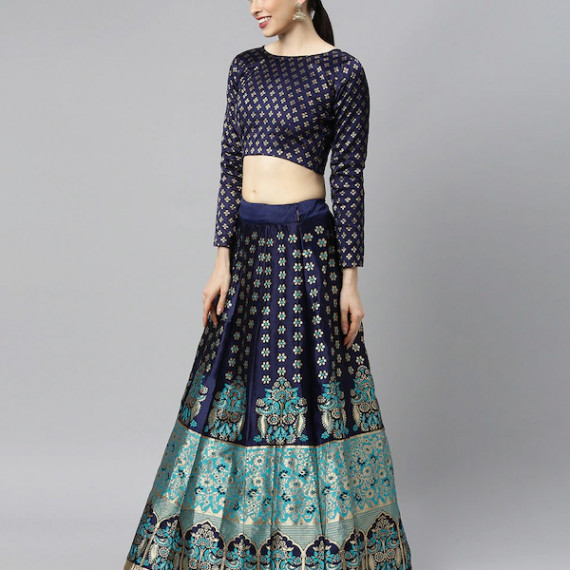 https://www.fineclothes.in/products/blue-green-woven-design-lehenga-choli